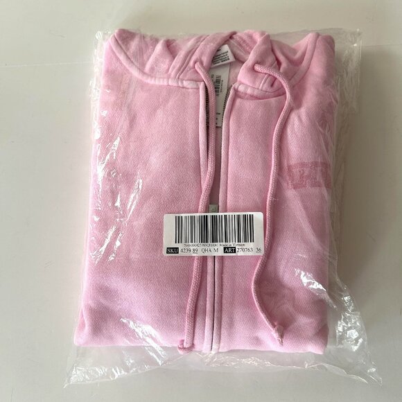 Victoria's Secret PINK Ivy Fleece Campus Full-Zip Hoodie Pink Lollipop Pastel M - Picture 4 of 4